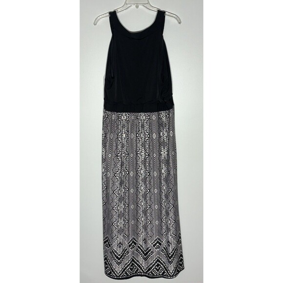 NY Collection Maxi Dress 1X Plus Geometric Embellished Artsy Travel Modest New - Picture 5 of 15